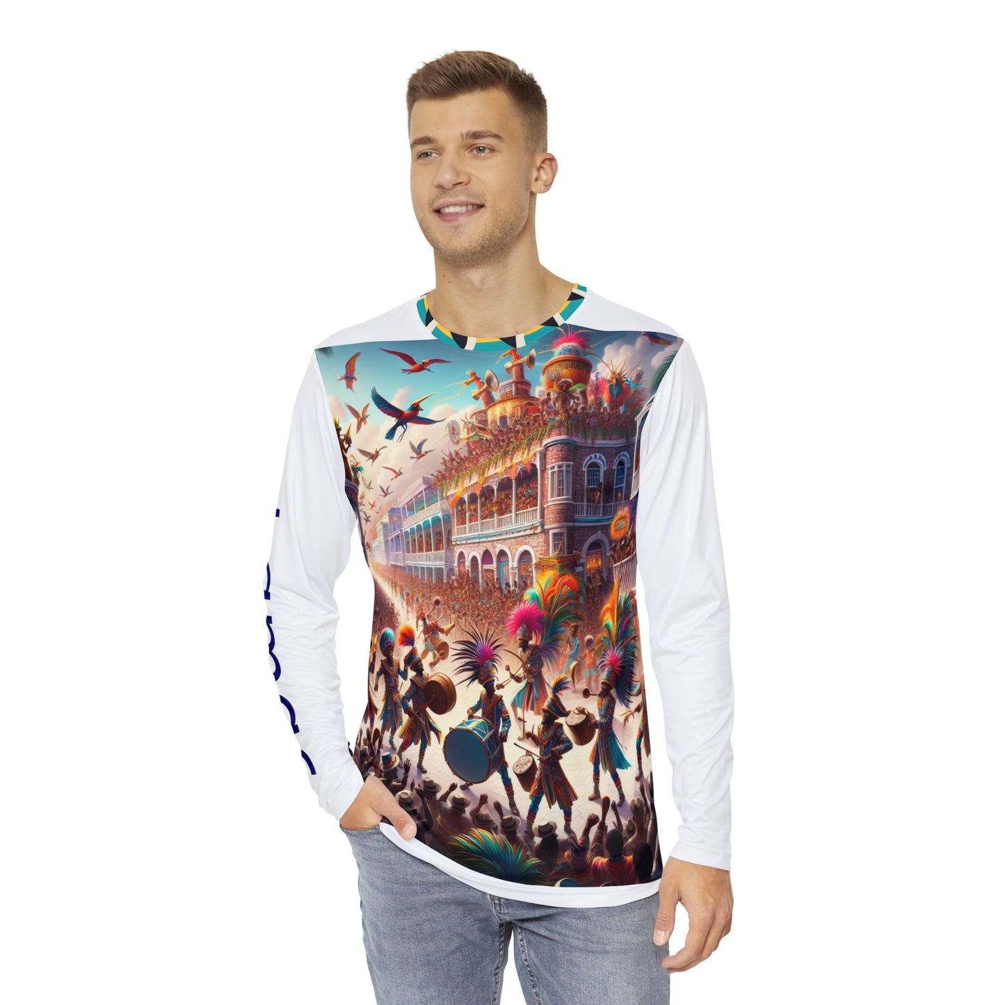 Vibrant Junkanoo Parade Long Sleeve Shirt