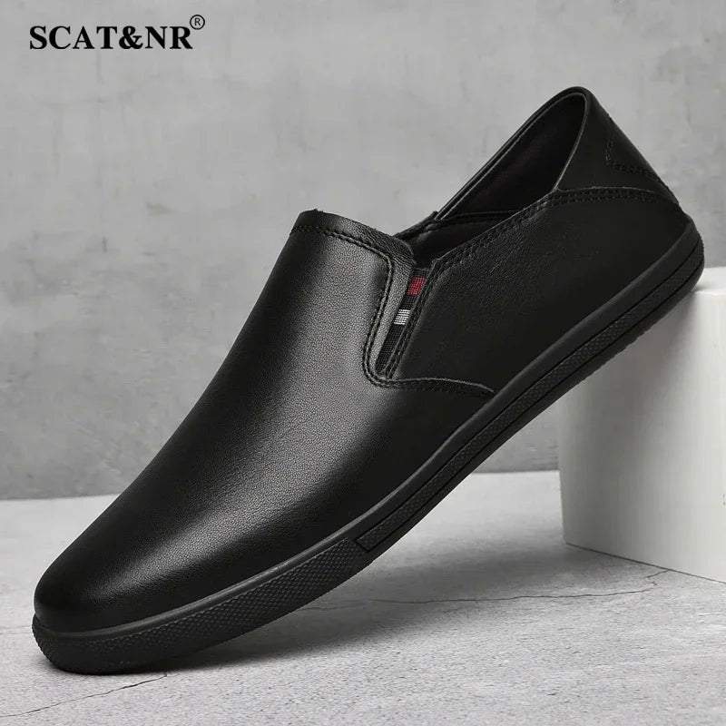 White Moccasin Men's Loafers