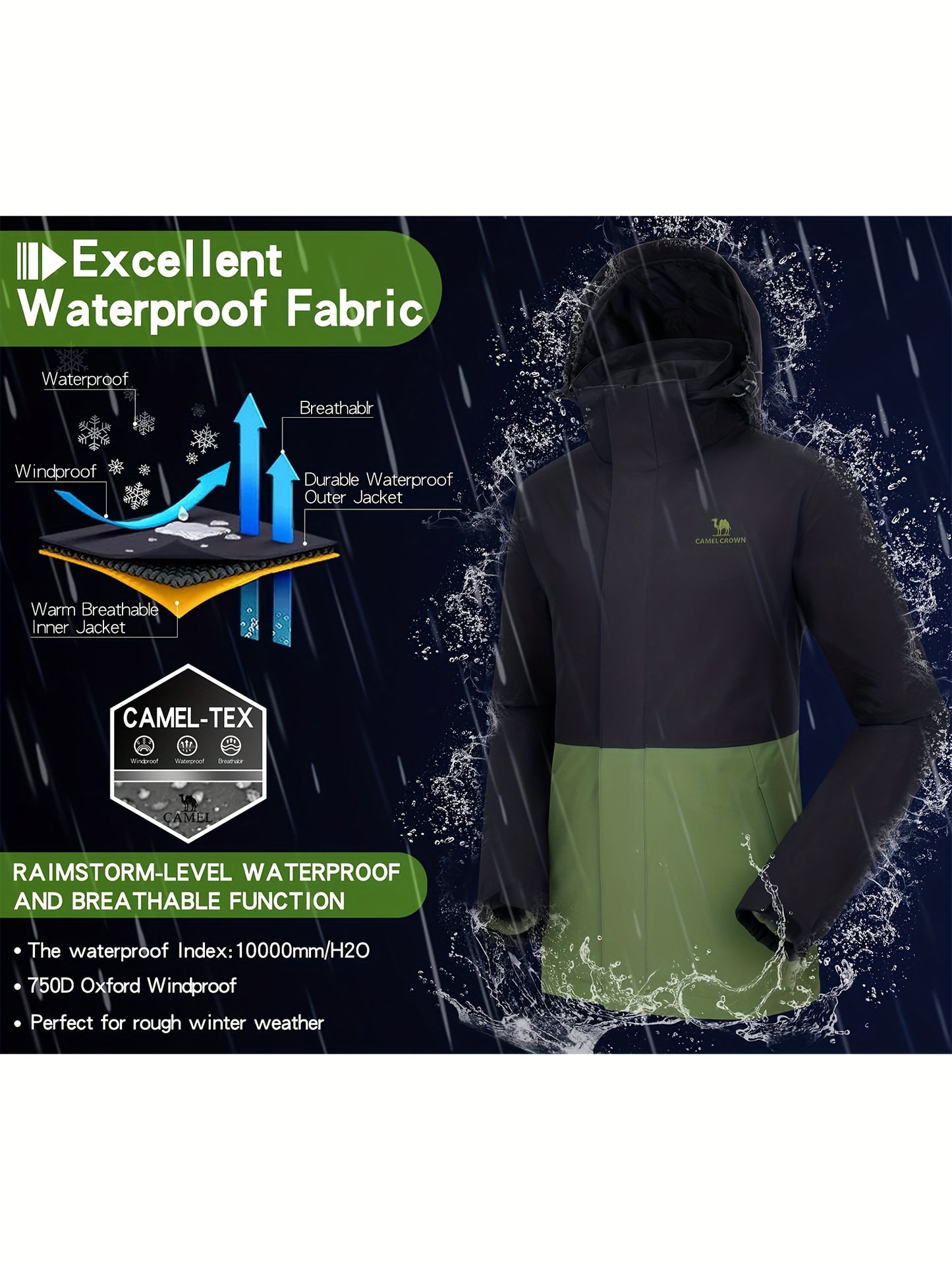 Men's Cashmere Mountain Ski Jacket