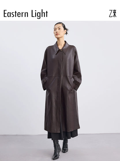 Eastern Light Fall Retro Long-Cut Coat