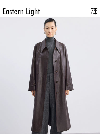 Eastern Light Fall Retro Long-Cut Coat