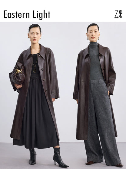 Eastern Light Fall Retro Long-Cut Coat