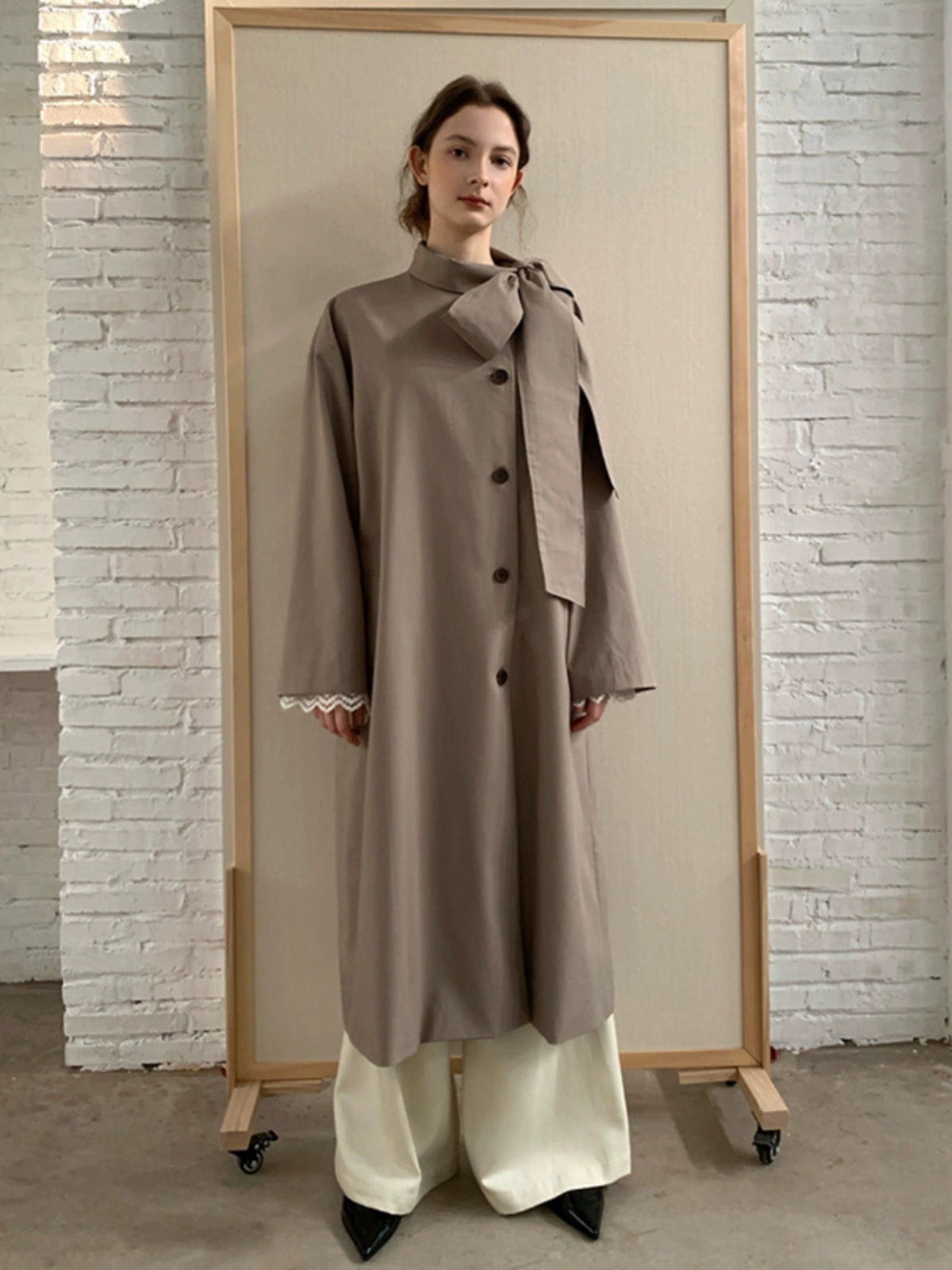 Retro Work Trench Coat-Female