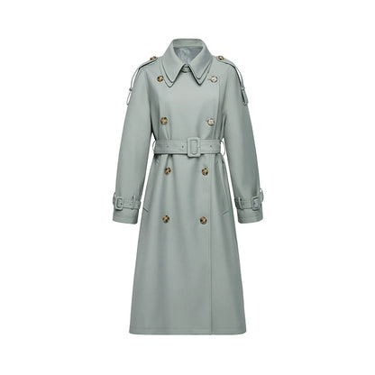 DFVF Detachable Double Collar Extended Trench Coat-Female