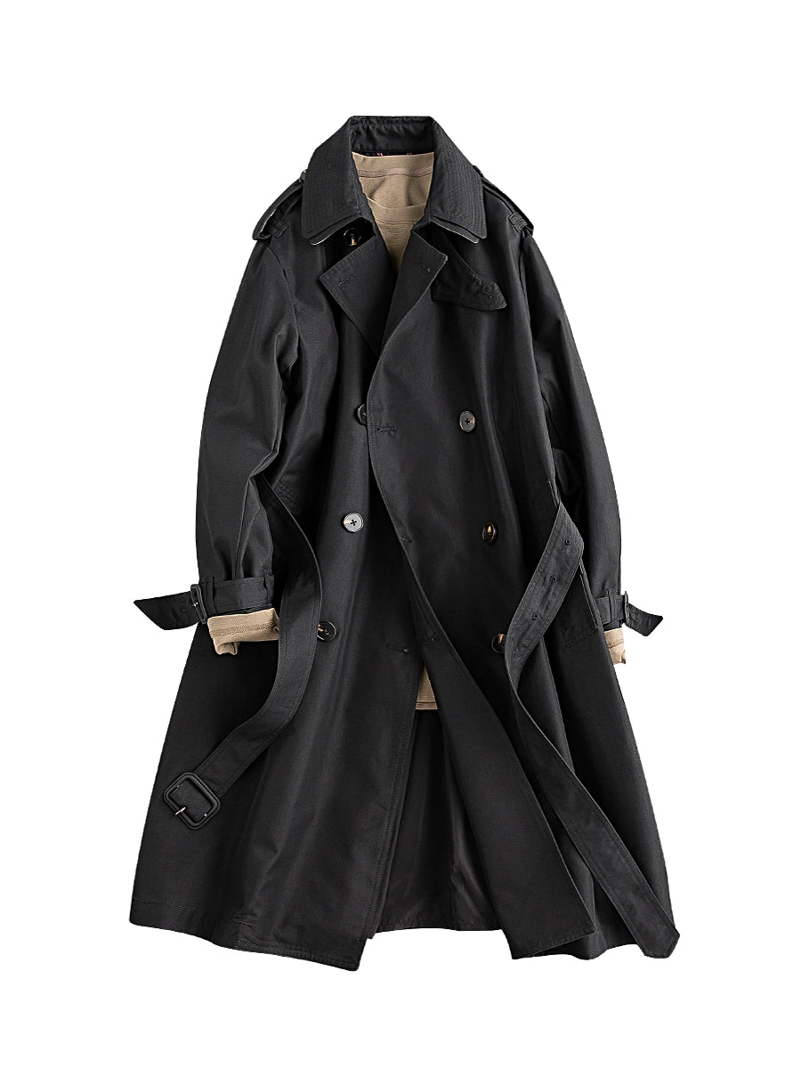 Retro Double Layer Men's and Women's Trench Coat