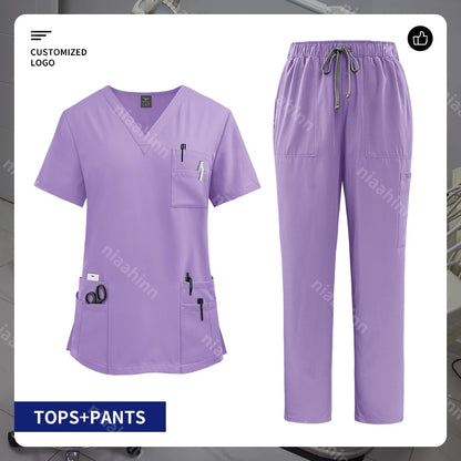 Medical Scrub Sets With Customizable Logo