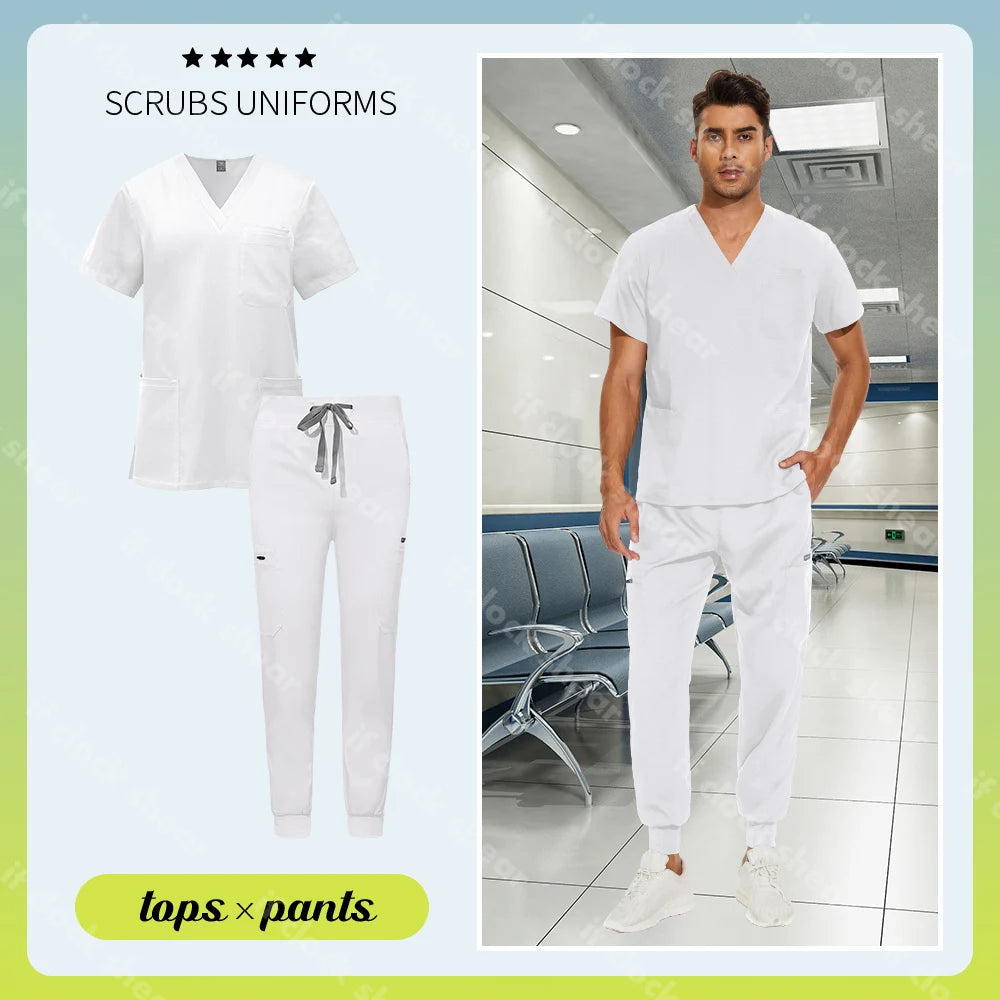 CLOCK SHEAR Unisex Scrubs Set