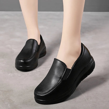 Womens Loafers Wedges Slip-on Shake Shoes