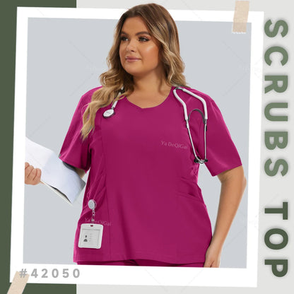 Women Slim Fit Scrubs Tops