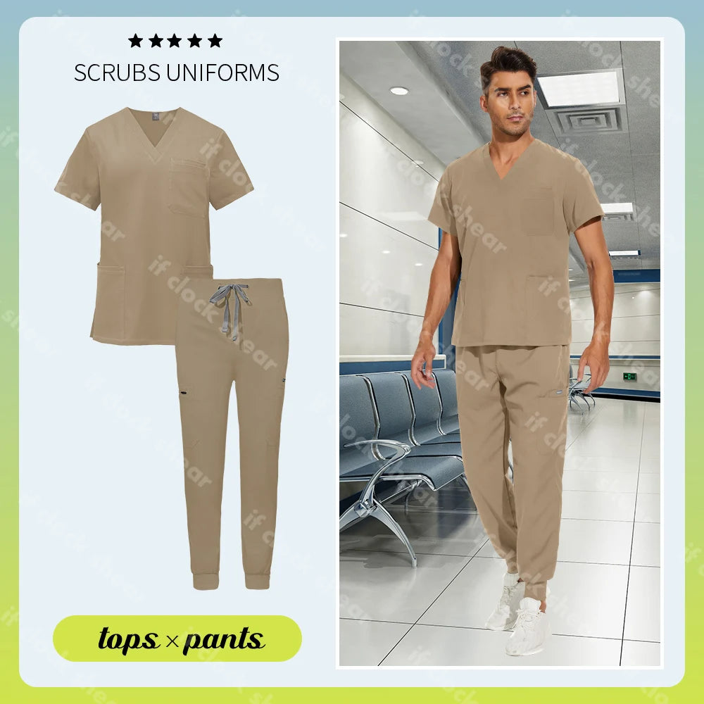 CLOCK SHEAR Unisex Scrubs Set