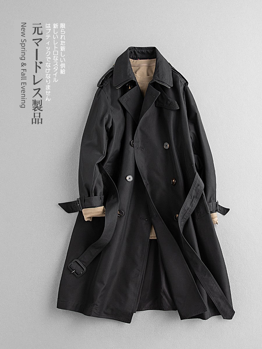 Retro Double Layer Men's and Women's Trench Coat