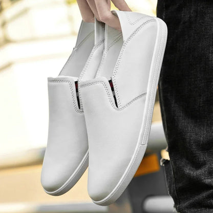 White Moccasin Men's Loafers