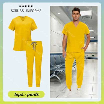 CLOCK SHEAR Unisex Scrubs Set