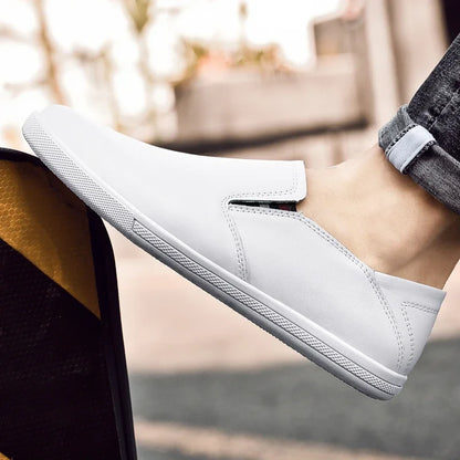 White Moccasin Men's Loafers