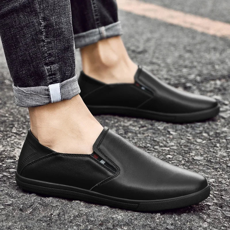White Moccasin Men's Loafers