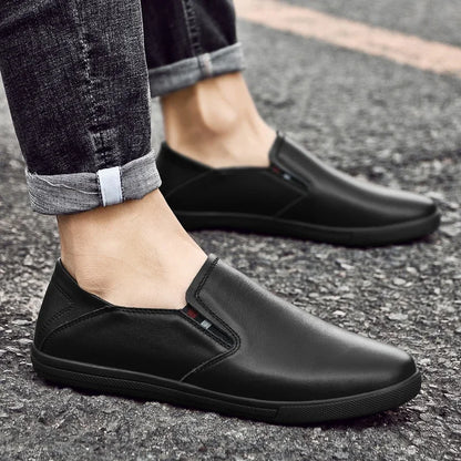 White Moccasin Men's Loafers