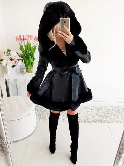 Female Rabbit Fur Winter Jacket