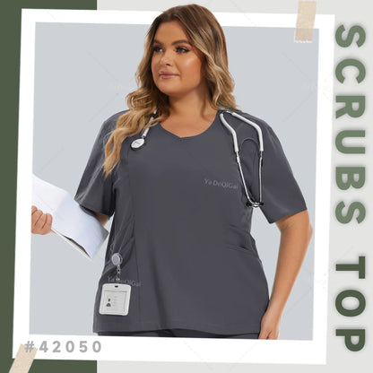 Women Slim Fit Scrubs Tops