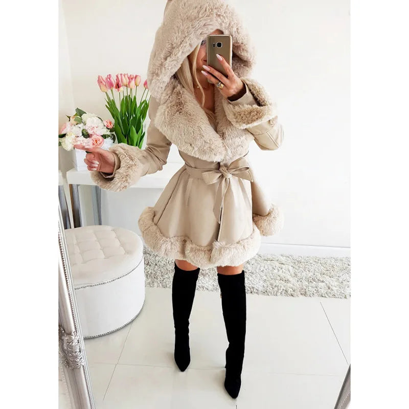 Female Rabbit Fur Winter Jacket