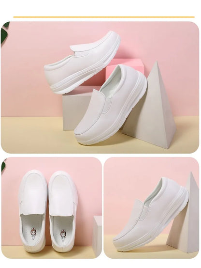 Womens Loafers Wedges Slip-on Shake Shoes