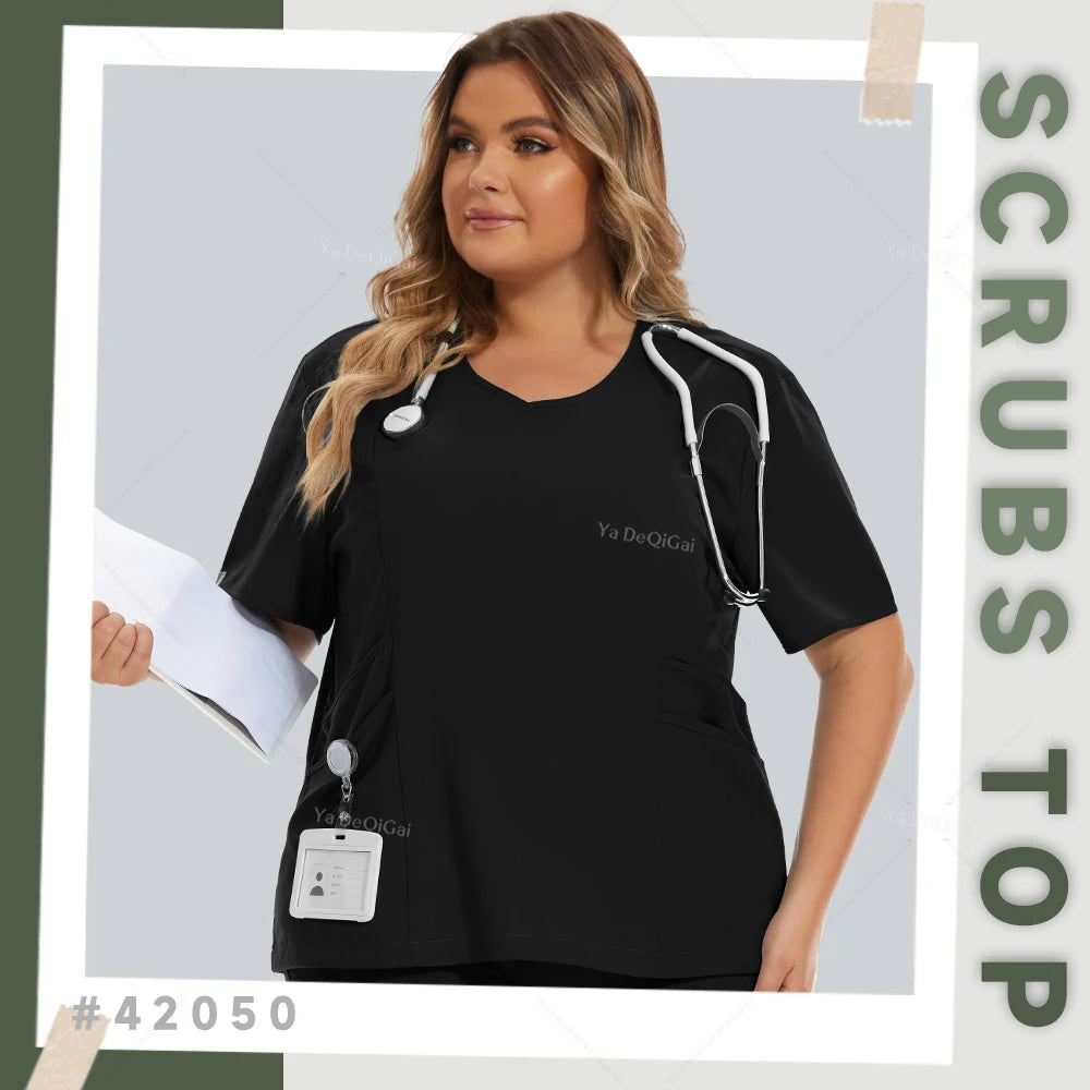 Women Slim Fit Scrubs Tops