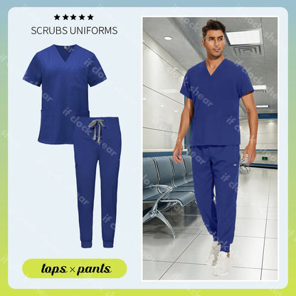 CLOCK SHEAR Unisex Scrubs Set