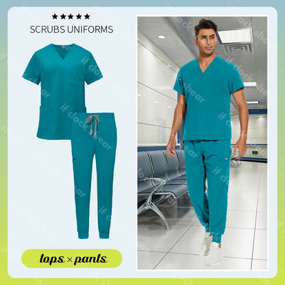 CLOCK SHEAR Unisex Scrubs Set