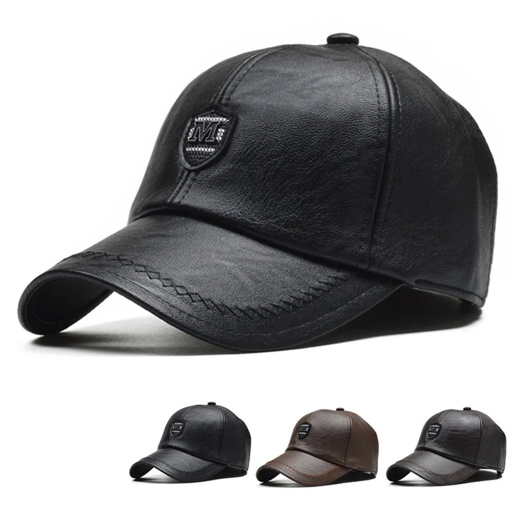 Sports Leather Baseball Caps