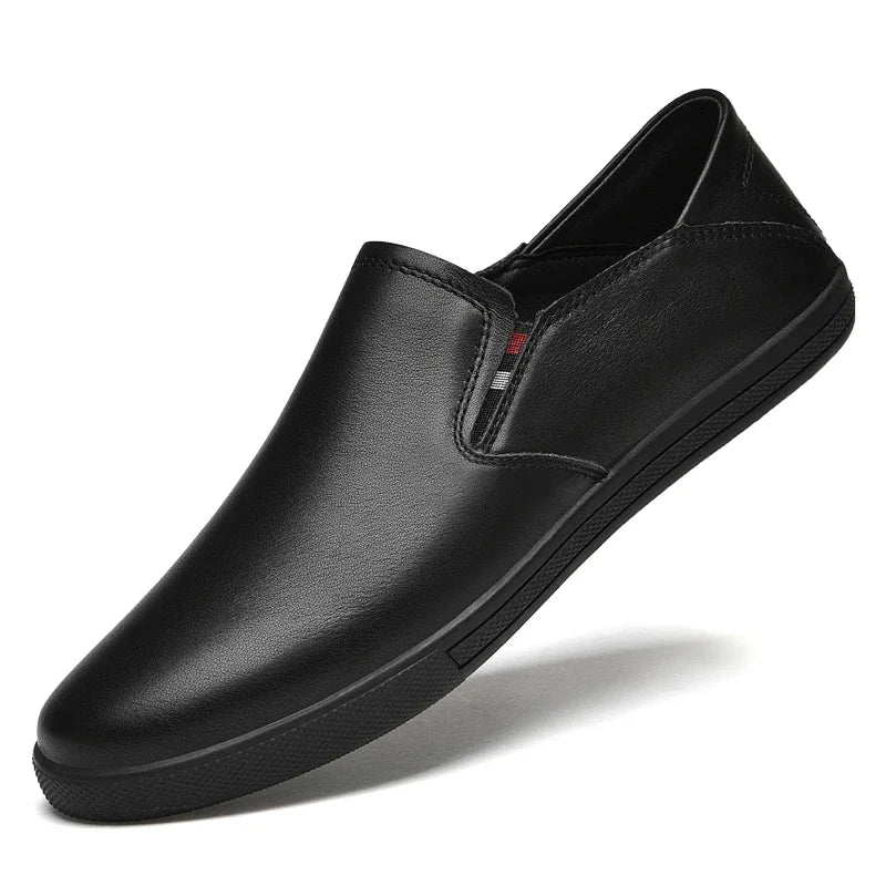 White Moccasin Men's Loafers