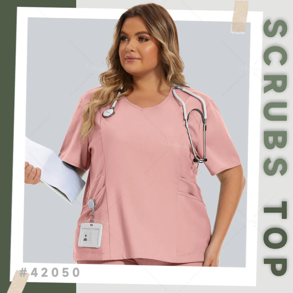 Women Slim Fit Scrubs Tops