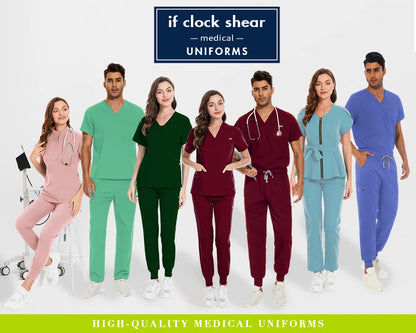 CLOCK SHEAR Unisex Scrubs Set