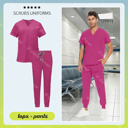 CLOCK SHEAR Unisex Scrubs Set