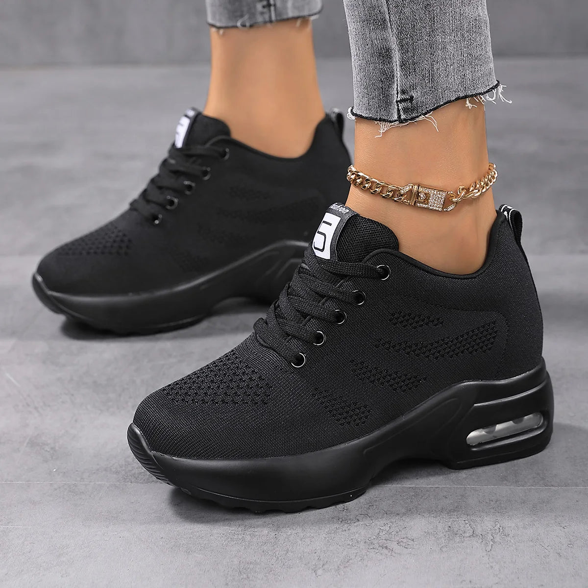 Women Fashion Mesh Work Sneakers