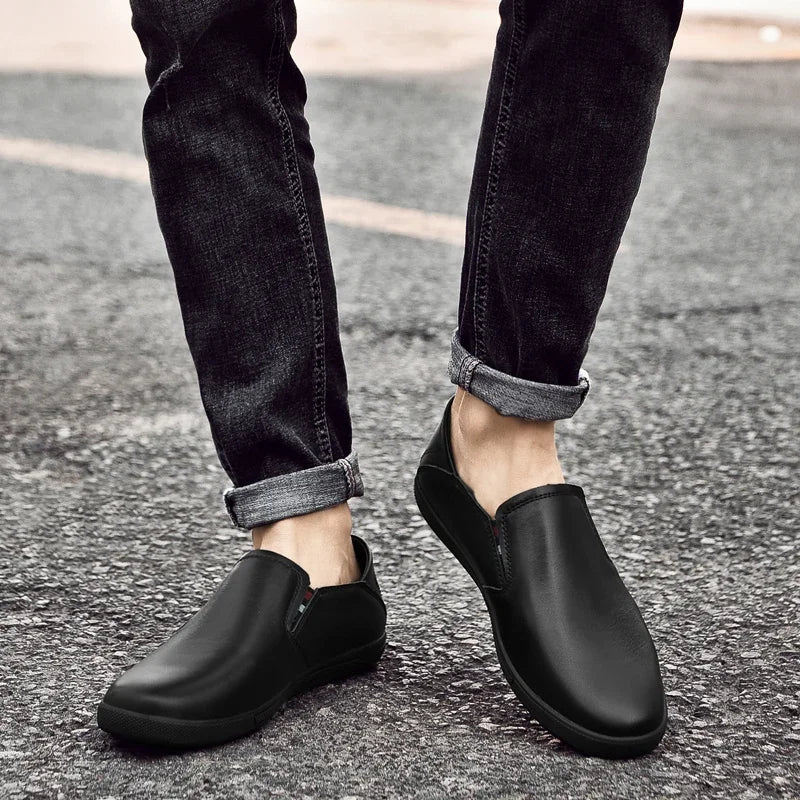 White Moccasin Men's Loafers