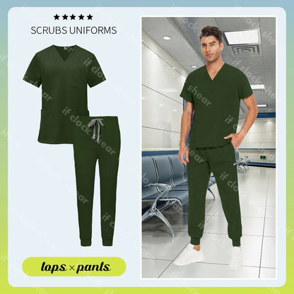 CLOCK SHEAR Unisex Scrubs Set