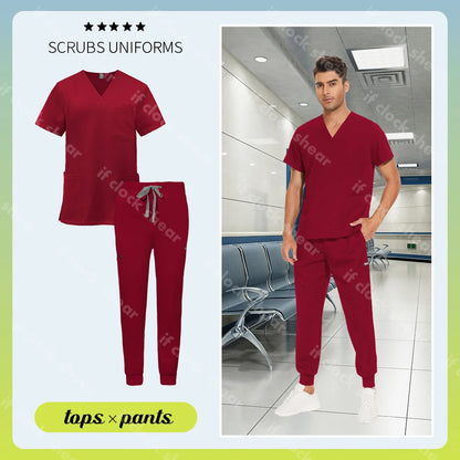 CLOCK SHEAR Unisex Scrubs Set